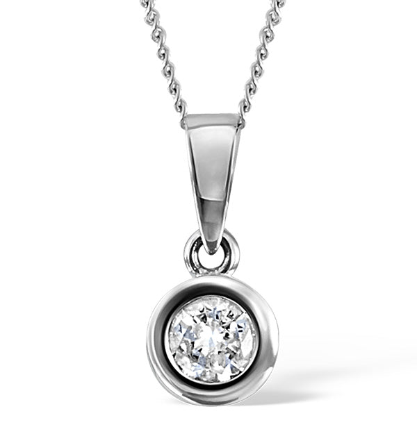 Certified Diamond 1.00CT Emily 18K White Gold Pendant Necklace G/SI2
